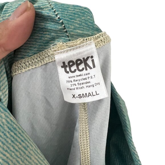 Teeki Green Blue Moon Phases Lunar Eclipse Yoga Leggings Size XSmall - Picture 3 of 4